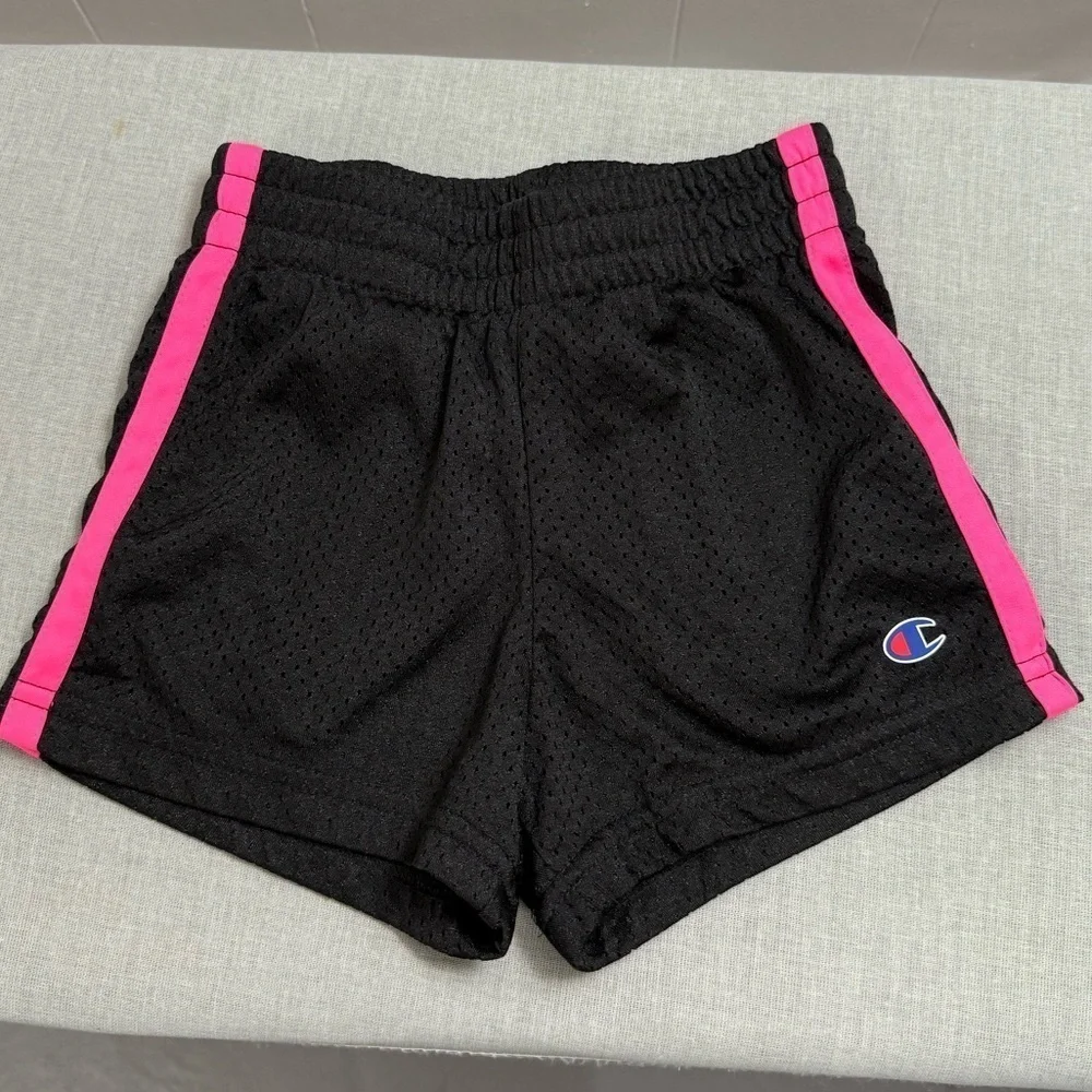 Champion | Black Shorts with Pink Stripes - Picture 2 of 5